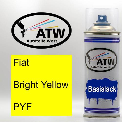Fiat, Bright Yellow, PYF: 400ml Sprühdose, von ATW Autoteile West.